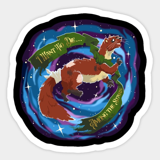 Sprinkle - The Fae Weasel Sticker by leckydesigns